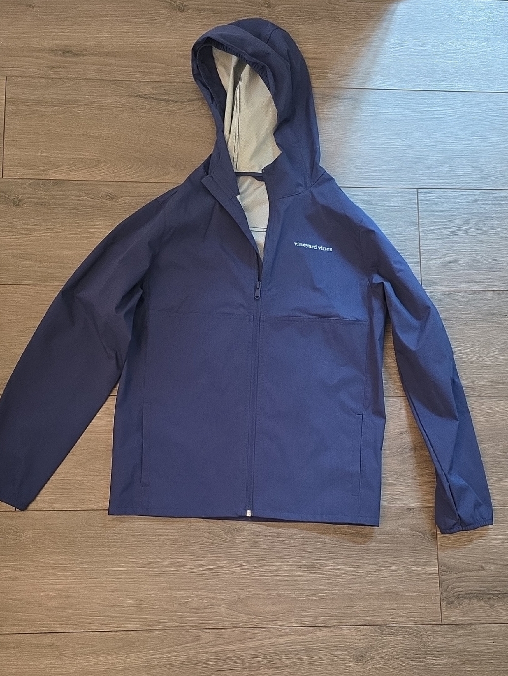 Vineyard Vines Kids Navy Blue Hooded Raincoat